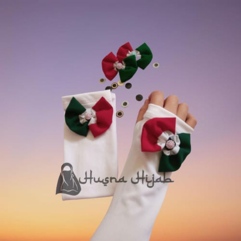 [HUSNA COLLECTION] HANDSOCK Jempol Pita Palestine / HANDSOCK PALESTINA