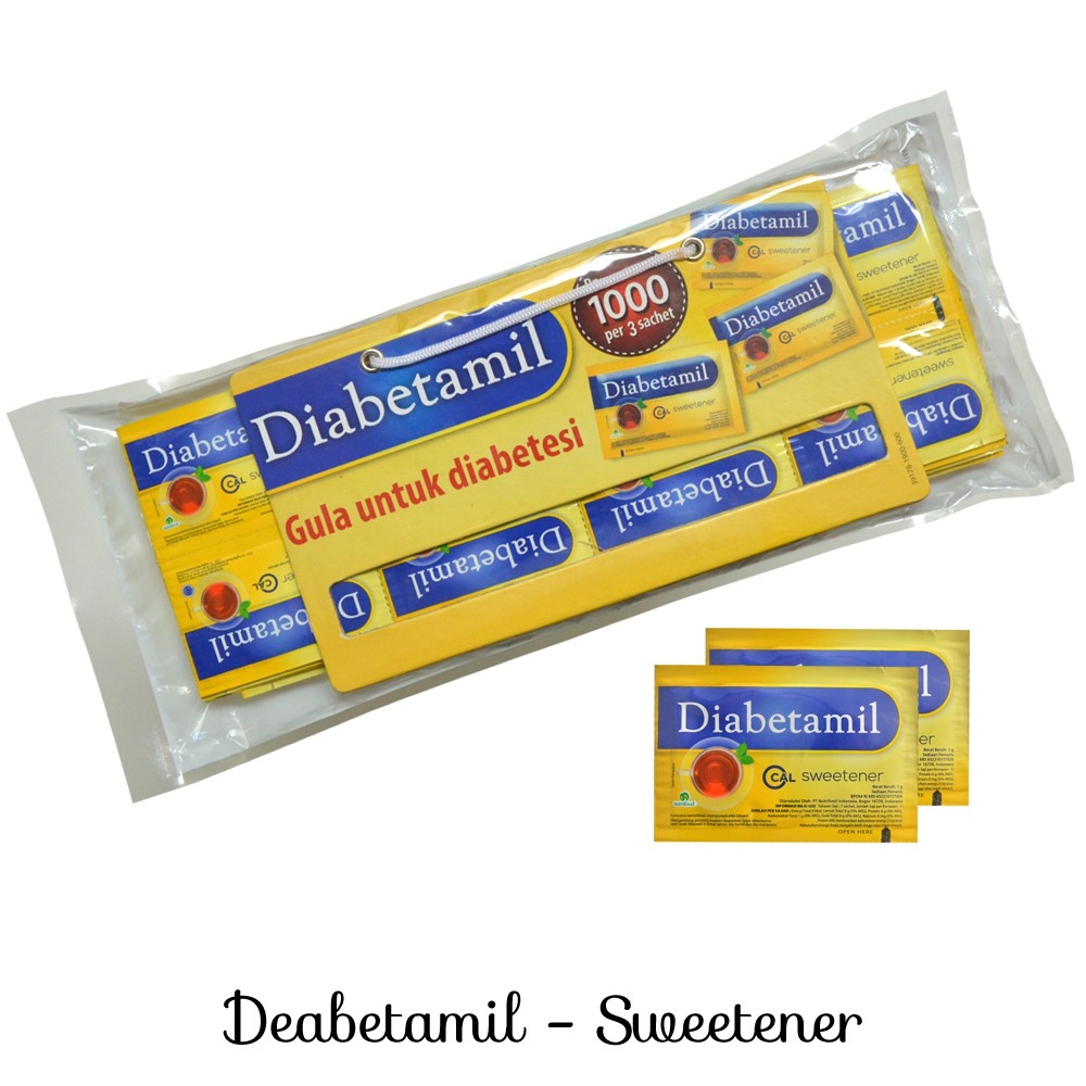 

Diabetamil Sweetener Isi 80sachet / Pengganti Gula Diabetes