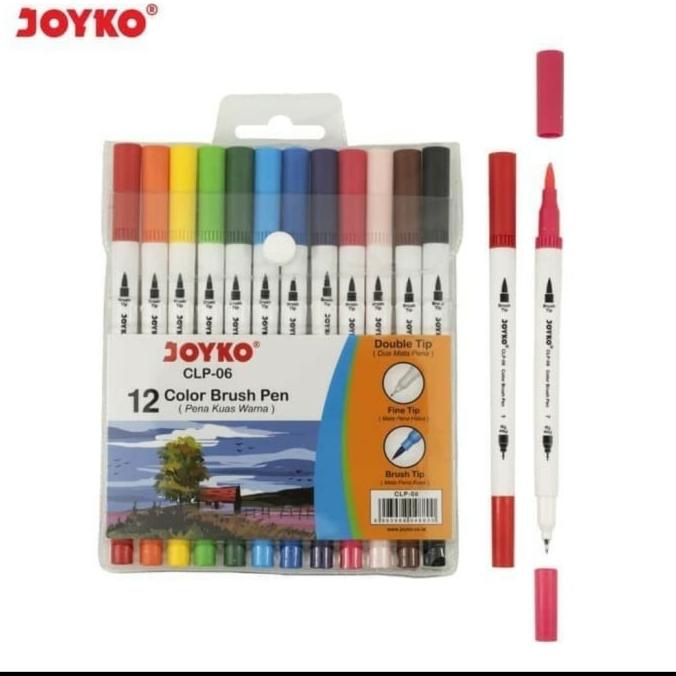 

[[COD]] BRUSH PEN JOYKO CLP-06 - PENA KUAS 12 WARNA NEW Kode 430