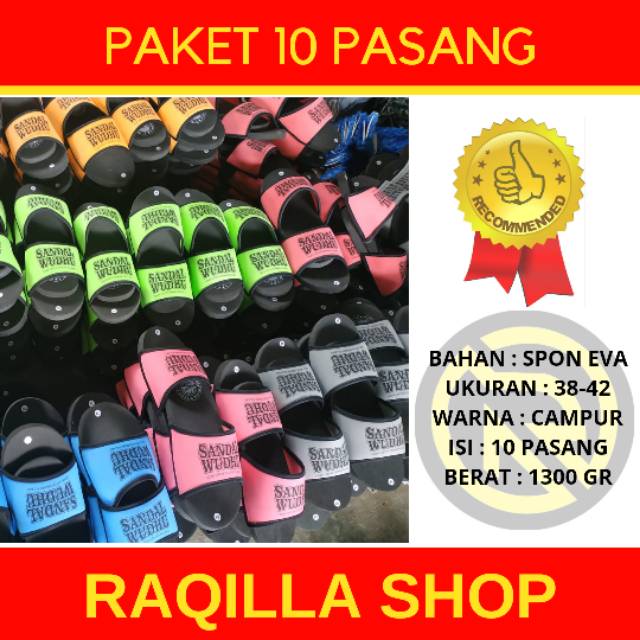 Paket 10 pasang sandal wudhu SELOP masjid  slop / sandal wudhu kokop selop