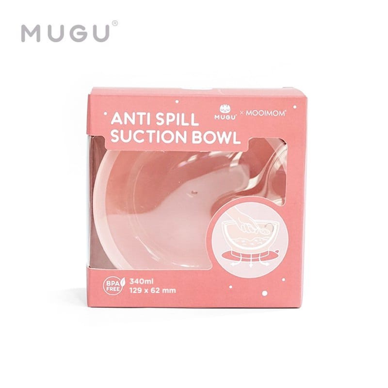 Mugu Suction Bowl Mangkok Makan bayi  Anti Spill 450ml