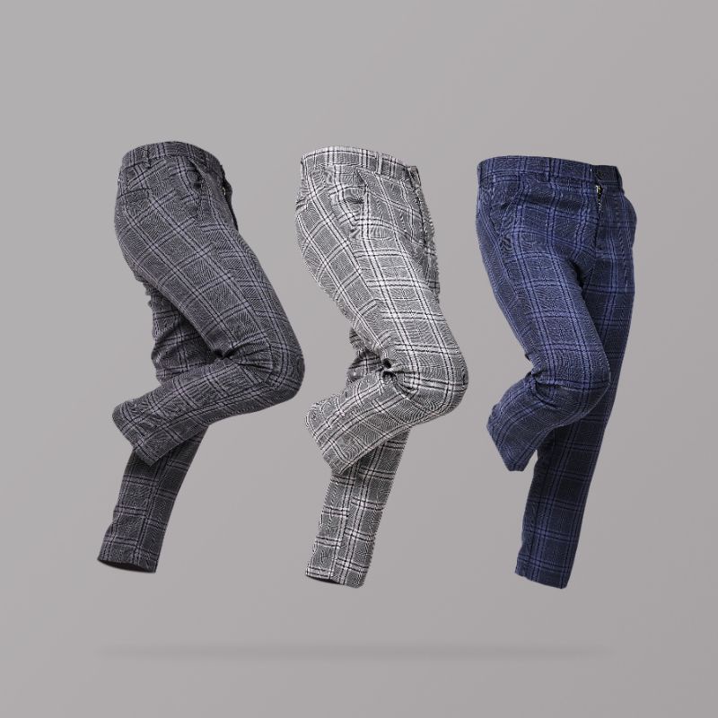 Tartan Vozy Pants | Tartan Pants Ribsgold | Tartan Ankle Pants | Celana Tartan Pria