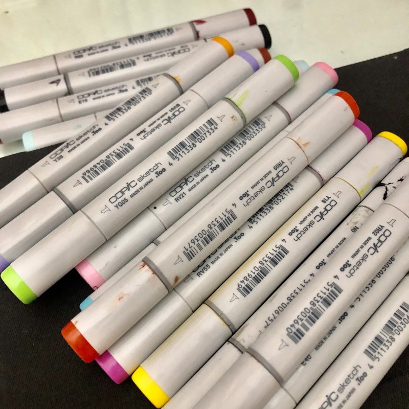 

ORIGINAL COPIC MARKER spidol warna gambar alat tulis finecolor mewarnai pensil cat air penggaris