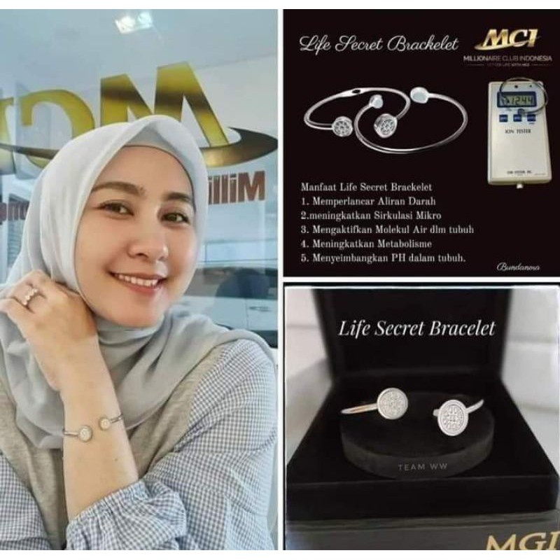  LIFE  SECRET  BRACELET  GELANG  KESEHATAN MCI  Shopee Indonesia