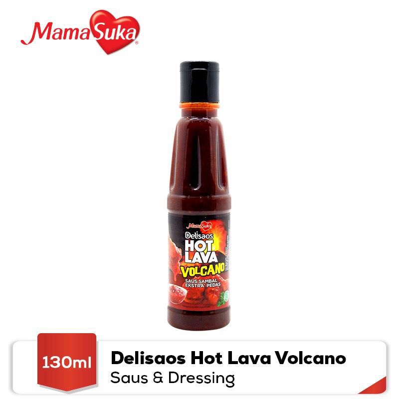 MAMASUKA Delisaos Hot Lava &amp; Volcano 160 gram Halal | Mamasuka Saus Cabai Pedas