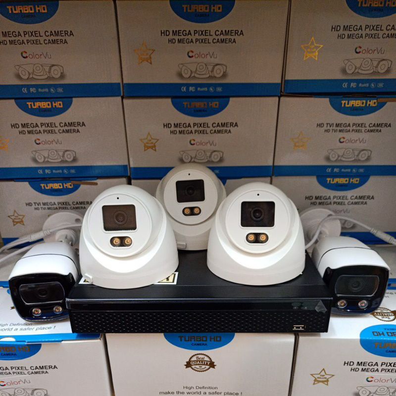 Paket Cctv 8 Channel 5 Kamera 6mp ColorVu Komplit Tinggal Pasang