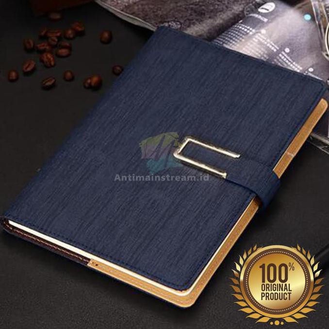 

Notebook Agenda Kulit Ukuran A5 | Buku Catatan Kerja Cover Kulit A5 - Biru Navy