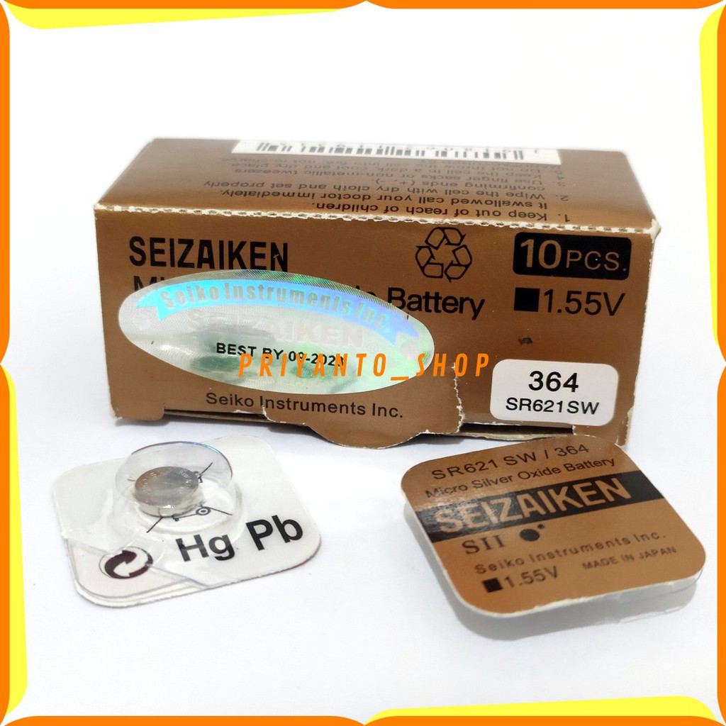 BATRE SEIZAIKEN SR621SW SR621 SR 621 SW 364 BATTERY BATERAI SEIKO JAM TANGAN ORIGINAL