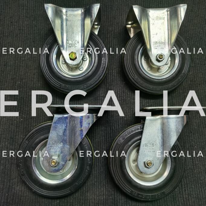 }}}}}}] Blickle Solid Rubber Tyres Roda Caster Troli Karet Set 5 inch Jerman