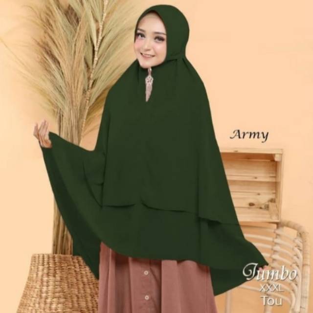 HIJAB KERUDUNG INSTAN KHIMAR TOU SYARI 2 LAYER JUMBO