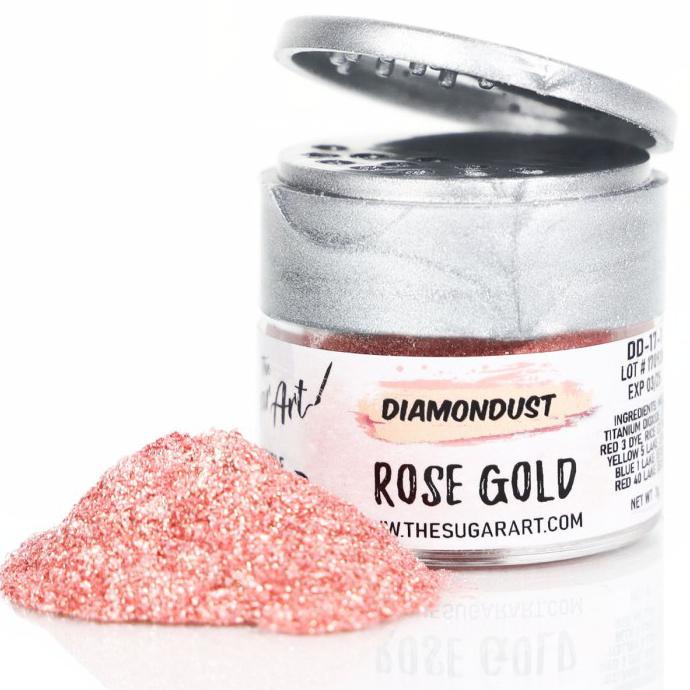 

ROSE GOLD DIAMONDUST THE SUGAR ART EDIBLE GLITTER 3 GRAM