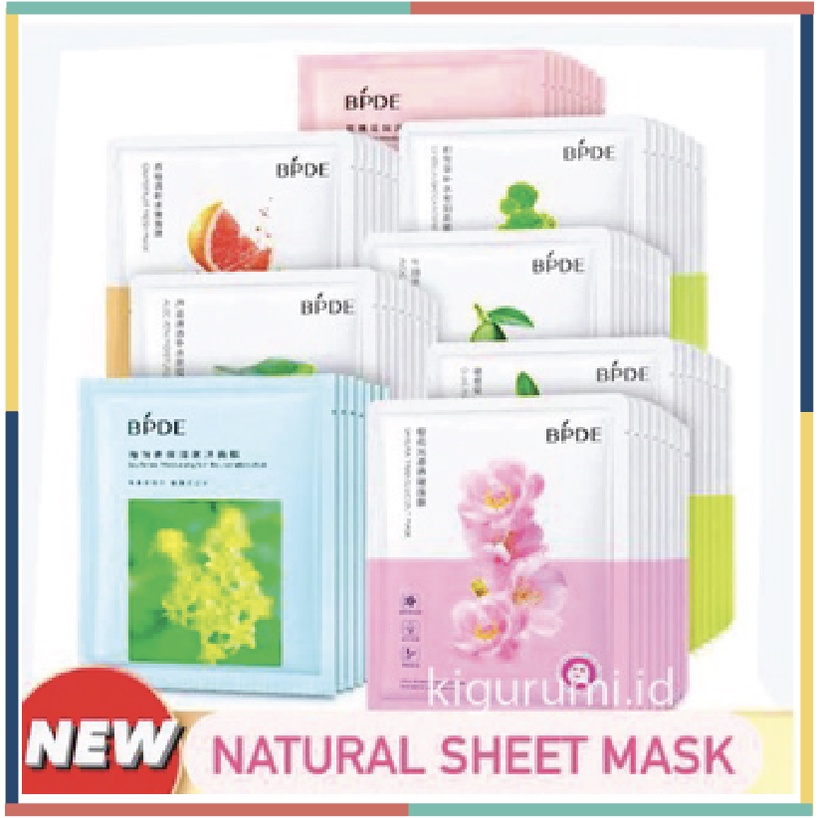 BPDE Natural Facial Sheet Mask Masker Wajah Masker Buah EM036