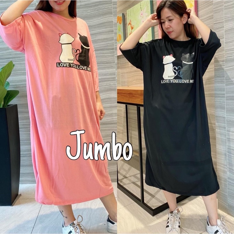 VS GG - LONG DRESS JUMBO WANITA CAT LOVE ME