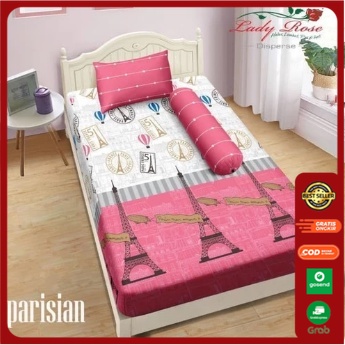 Sprei Seprei Single Flat LADY ROSE Ukuran 120x200 cm Tinggi 20cm Motif Anak Anak Motif Karakter Terb