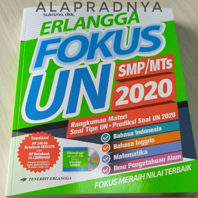 Termurah Fokus Un Erlangga Smp Mts 2020 Terbaru Kunci Jawaban