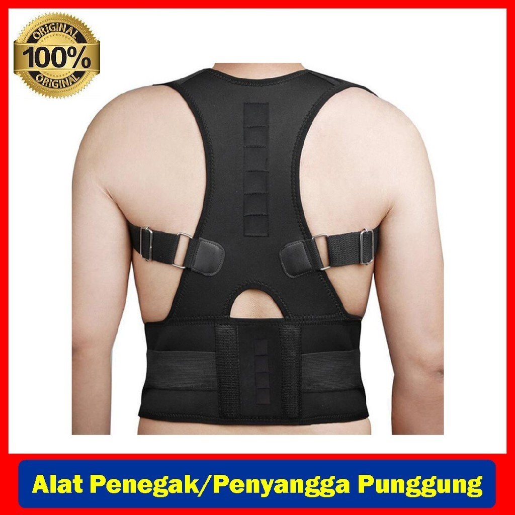 JBI-0019 Alat Sabuk Terapi Pelurus Penyangga Penegak Punggung Bungkuk Magnetik Pria &amp; Wanita