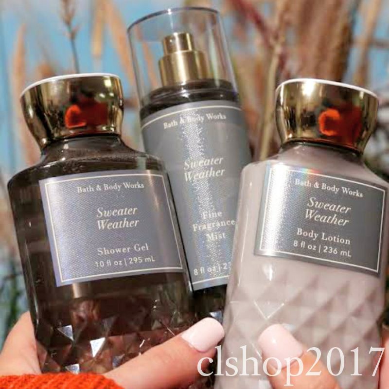 BATH AND BODY WORKS BBW SWEATER WEATHER SERIES MIST LOTION SHOWER GEL BODY CREAM HAND CREAM SHOWER GEL BODY CREAM LOTION MIST WASH WALLFLOWER ROOMSPRAY SCENTPORTABLE GENTLE GEL DEEP CLEANSING GENTLE FOAMING CREAMY LUXE