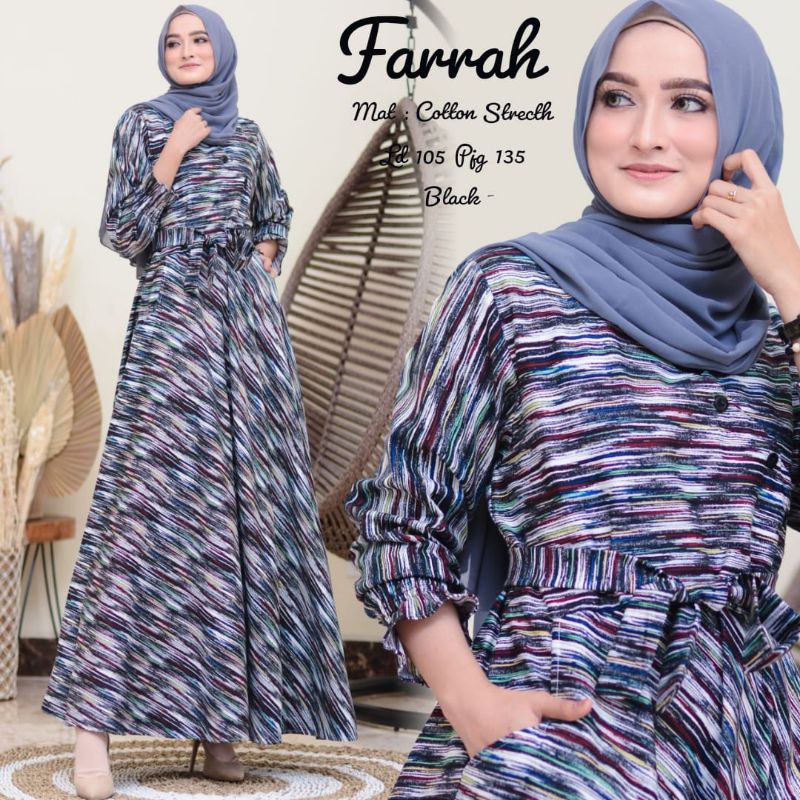 OK - TERBARU FARRAH DRESS MUSLIM BY SHOFIYA| GAMIS DRESS ORIGINAL| DRESS MUSLIMAH PREMIUM SHOFIYA
