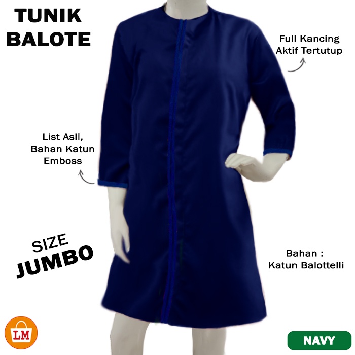 Baju Atasan Wanita Muslimah TUNIK BALOTE Size Jumbo XL XXL LMS 27451 27454