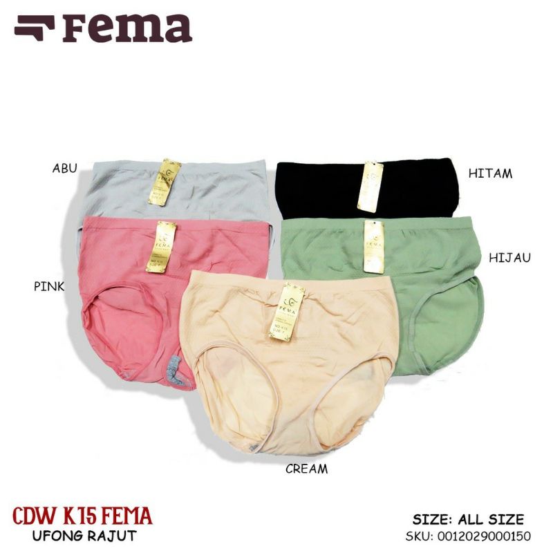 CELANA DALAM WANITA FEMA UFONG RAJUT K15/CD WANITA FEMA SEMI KORSET RAJUT SUPER SOFT