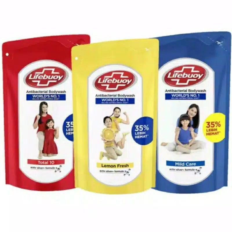 Lifebuoy Sabun Mandi Cair 825 ml All Varian Merah kuning Biru 825ml New Kemasan Refill 850ml / 900ml