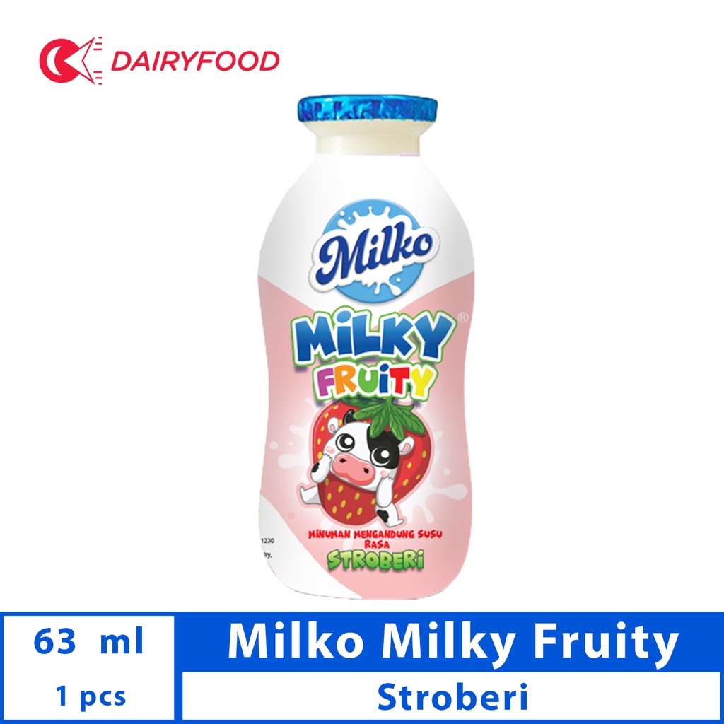 

MILKO MILKY FRUITY RASA STROBERI 63 ML ( 5 BOTOL )