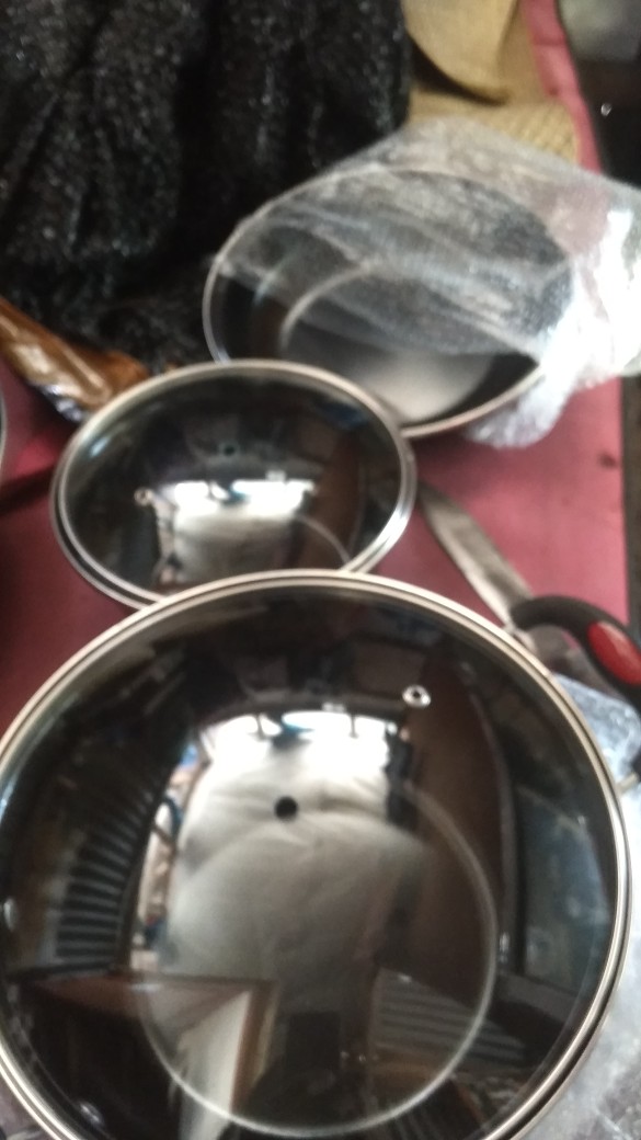 Wajan Enamel Set Gagang Merah/wajan Penggorengan Teflon Anti Lecet (texania)