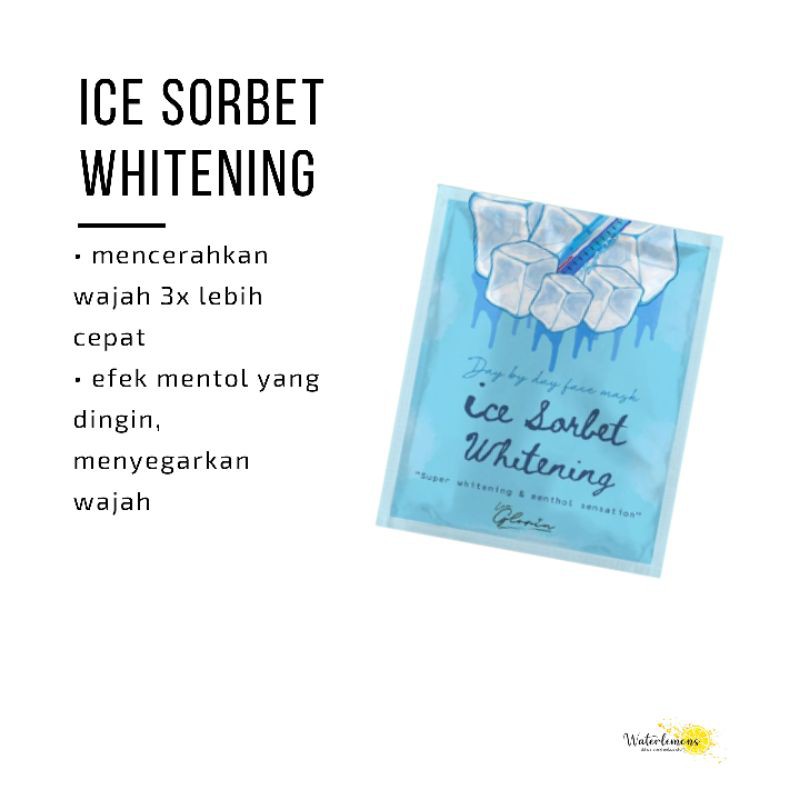 masker organik BPOM LEA GLORIA | ICE SORBET WHITENING