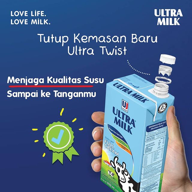 Susu Ultra Milk Low Fat 1000ml - Ultra Milk Low Fat 1 Liter