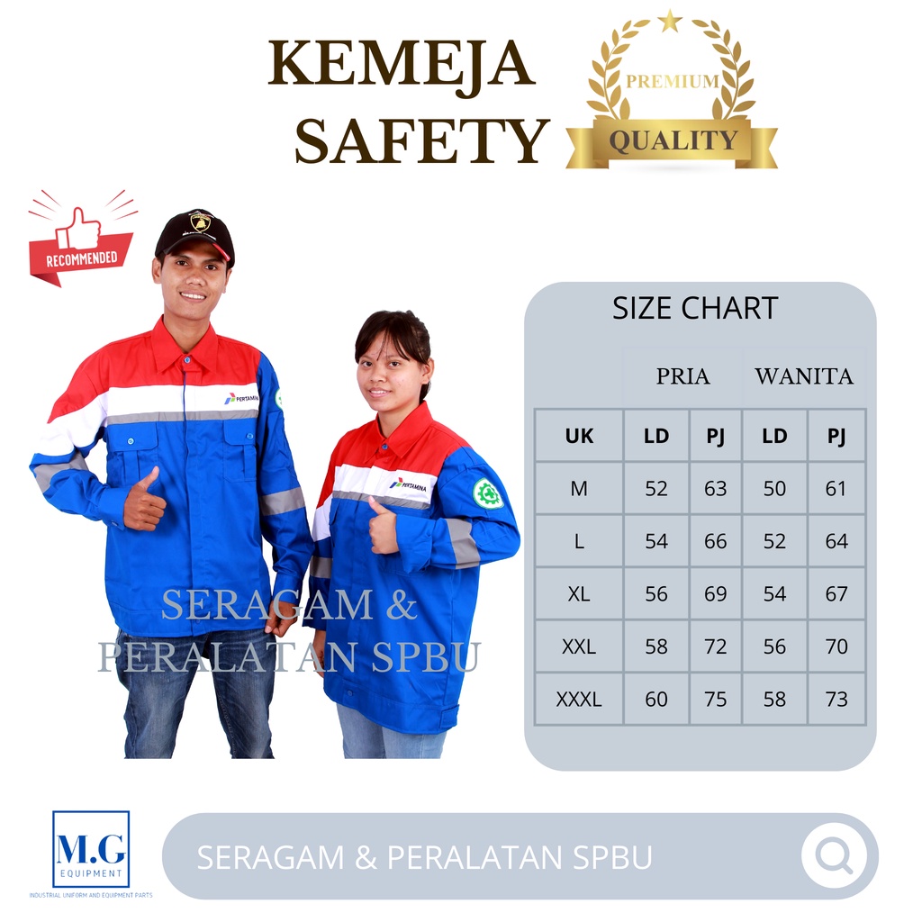 NEW - Baju Kemeja Pertamina Lengan Panjang / Kemeja Safety SPBU