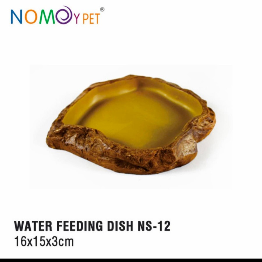 Nomoy Water Fedding dish reptil NS-12 tempat minuman 16cm x 15cm x 3cm/Wadah Makan Minum Reptile Torto BD Gecko Ular Kura Kura DARAT Fedding dish Reptil