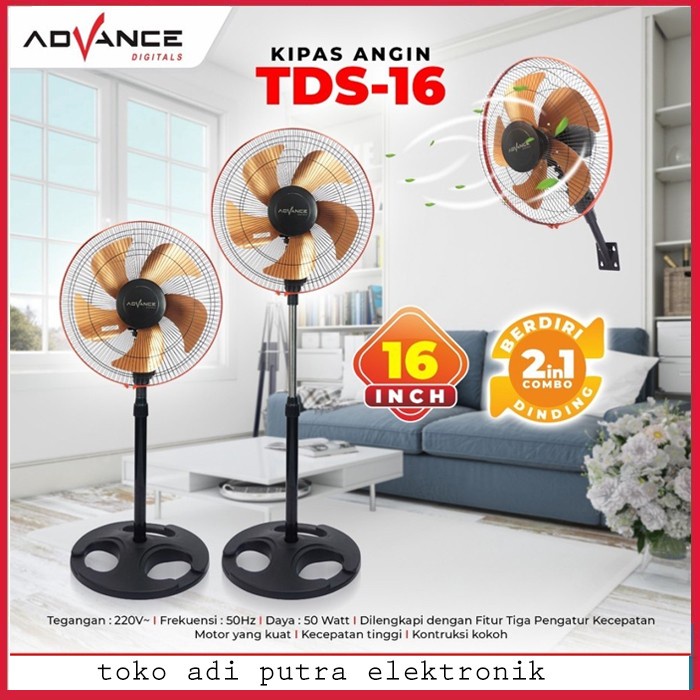 Kipas Angin Advance TDS-16 Kipas Angin 3IN1 16inch Gold Series