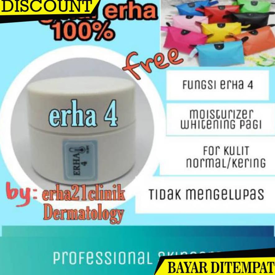 (BAYAR DITEMPAT) CREAM ERHA PELEMBAB WHITENING ERHA 4,ERHA 6,ERHA5,ERHA 7/1000%ORIGINAL G4009