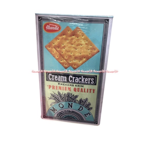 Monde Cream Crackers 1.2kg Krekers Krim Biskuit Kaleng Monde Biru Tanpa Gula Krakers Cracker Cemilan Less Sugar