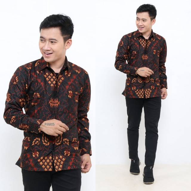 Kemeja Batik Lengan Panjang /Jumbo / Seragam Kantor / kondangan/ Baju Pria dewasa /  formal / Kasual