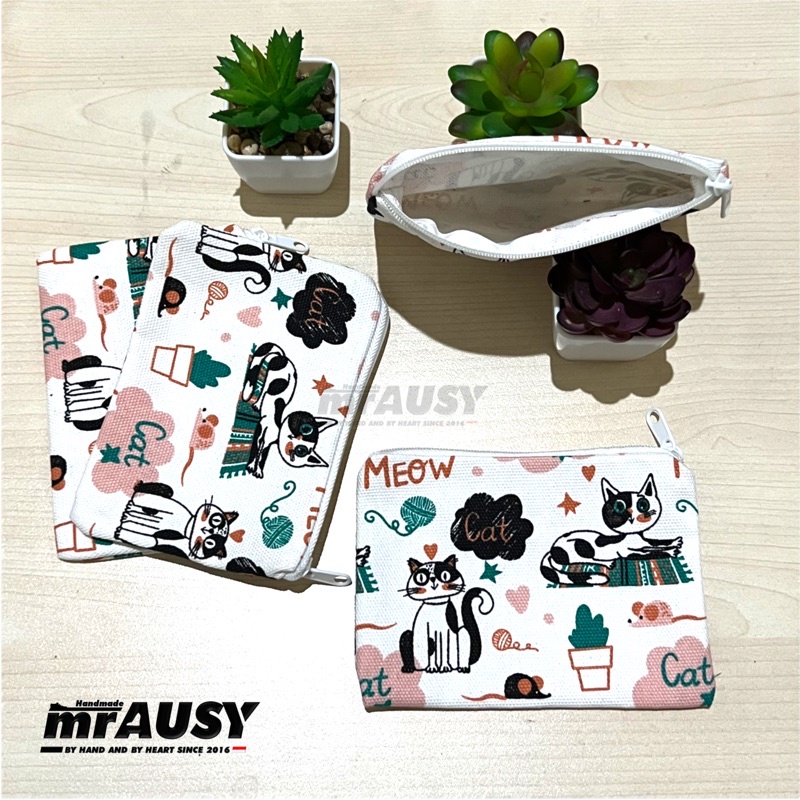 Dompet Wanita/Cewek Kanvas Canvas Simple Motif Lucu mrAUSY Souvenir