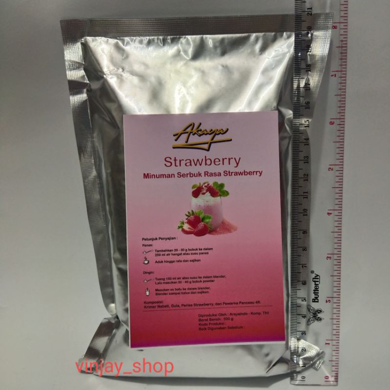 

Strawberry 500 gram minuman bubuk