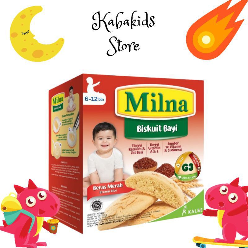 Milna Biskuit Bayi 130 gr Milna Baby Snack Biskuit - Kabakids Store