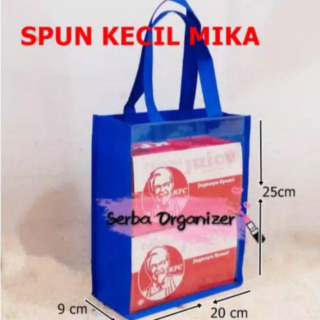 Goodie bag mika tas souvernir ulang tahun mika goodiebag ulang tahun anak tas spoundbond tas promosi-SPUNKECIL/WARNA ACAK