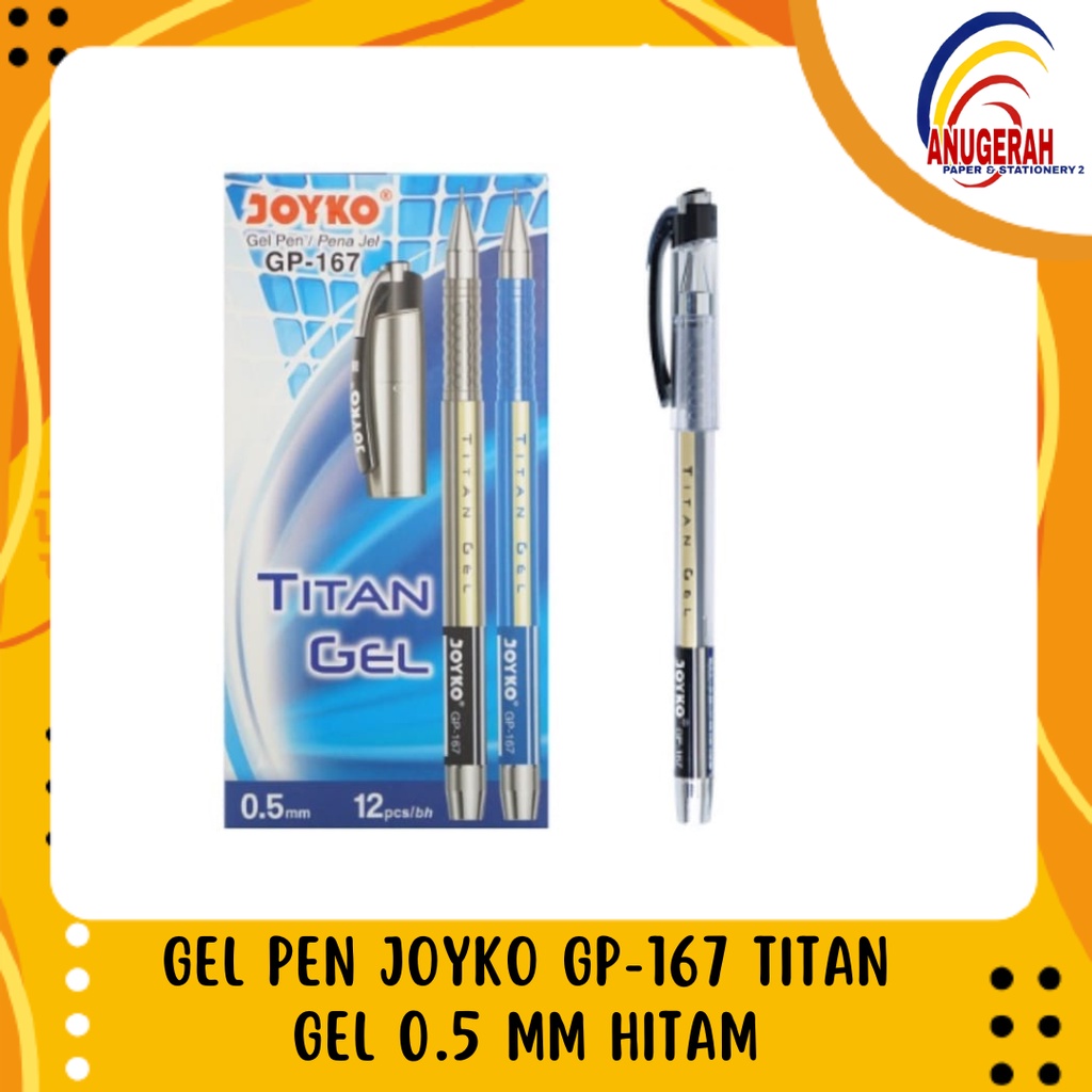 

Gel Pen Joyko GP-167 Titan Gel 0.5 mm Hitam (PCS)