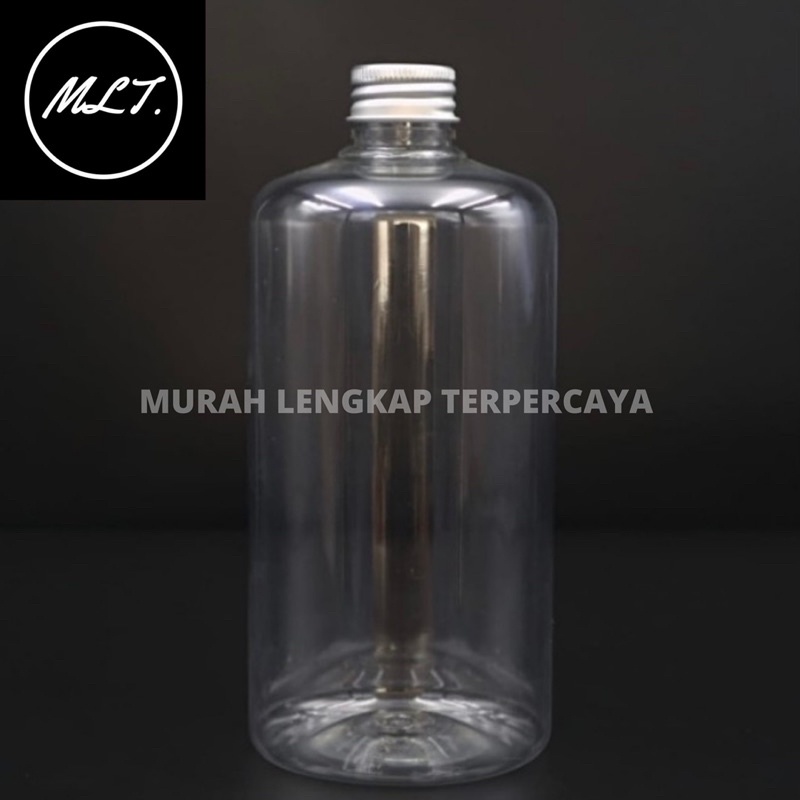 BOTOL 500 ML TUTUP ULIR ALMUNIUM SILVER HITAM /BOTOL PET 500ML TUTUP ULIR HITAM TUTUP ULIR SILVER ALMUNIUM ULIR HITAM ULIR SILVER ALMUNIUM 500ML