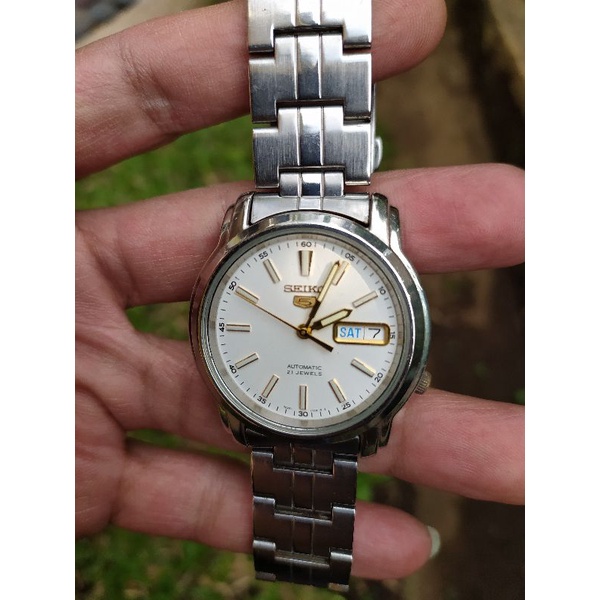 seiko 5 cal 7s26 matic white dial