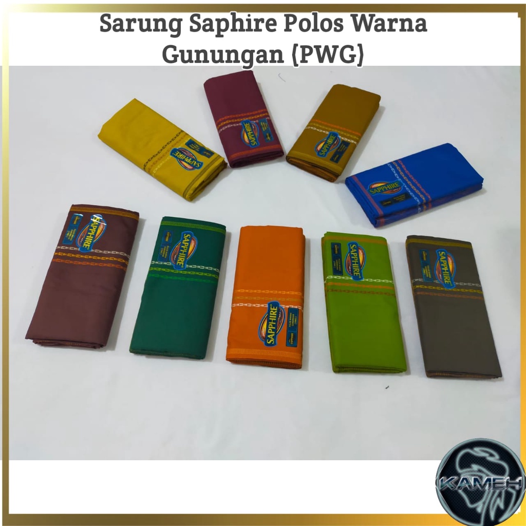 SARUNG SAPHIRE POLOS WARNA MOTIF PWG/SARUNG PRIA DEWASA