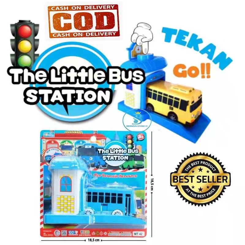Bronsis - Mainan Edukasi Anak Little Bus Tayoo MT42 Di Tekan dan Jalan Pull Back - Mainan Kendaraan MT 42-1