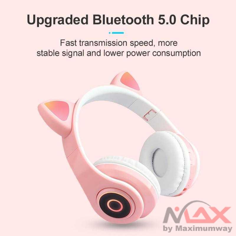 RLoop Bluetooth Headset Headphone Telinga Kucing Extra Cantik Led menyala Cute Cat Ear - CXTB39 NEW Cute Cat Ear Wireless Headphones Bluetooth Earphones Headphone Gaming Headsets For PC Xiaomi Huawei Fone De Ouvido