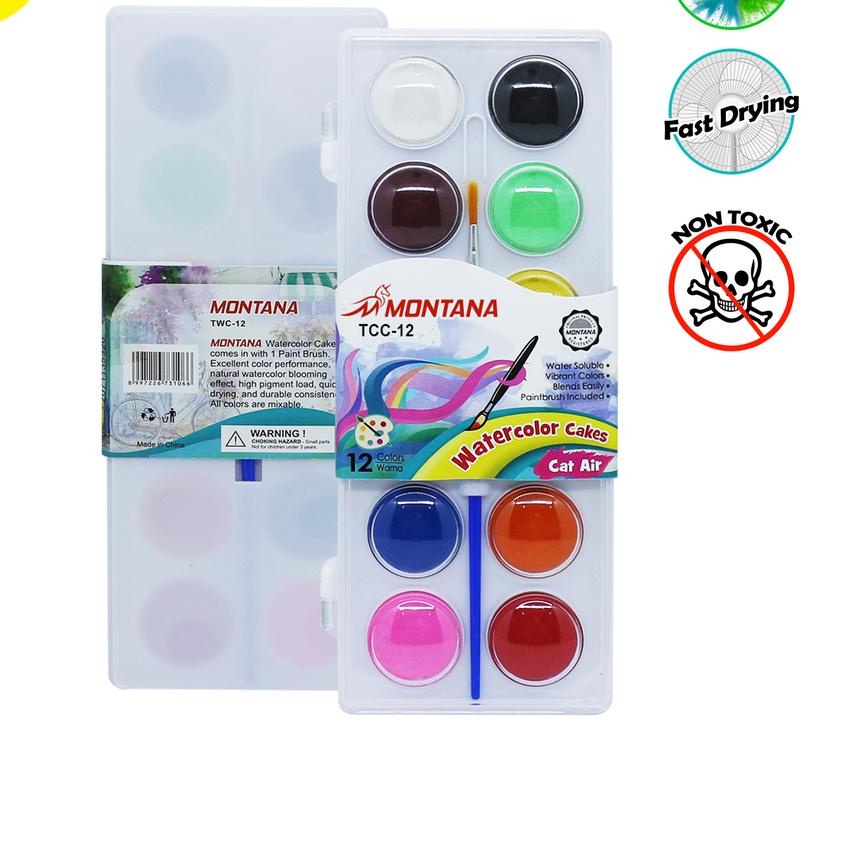 

MEN SALE Montana WaterColor 12 Warna / Cat Air Montana TWC-12 / WaterColor Cake