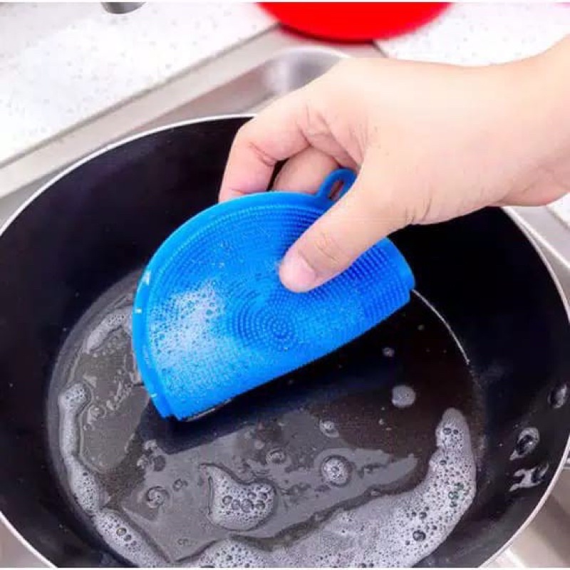 Spons Cuci Piring Silikon Serbaguna Spon Sponge Silicone Busa (spon silikon)