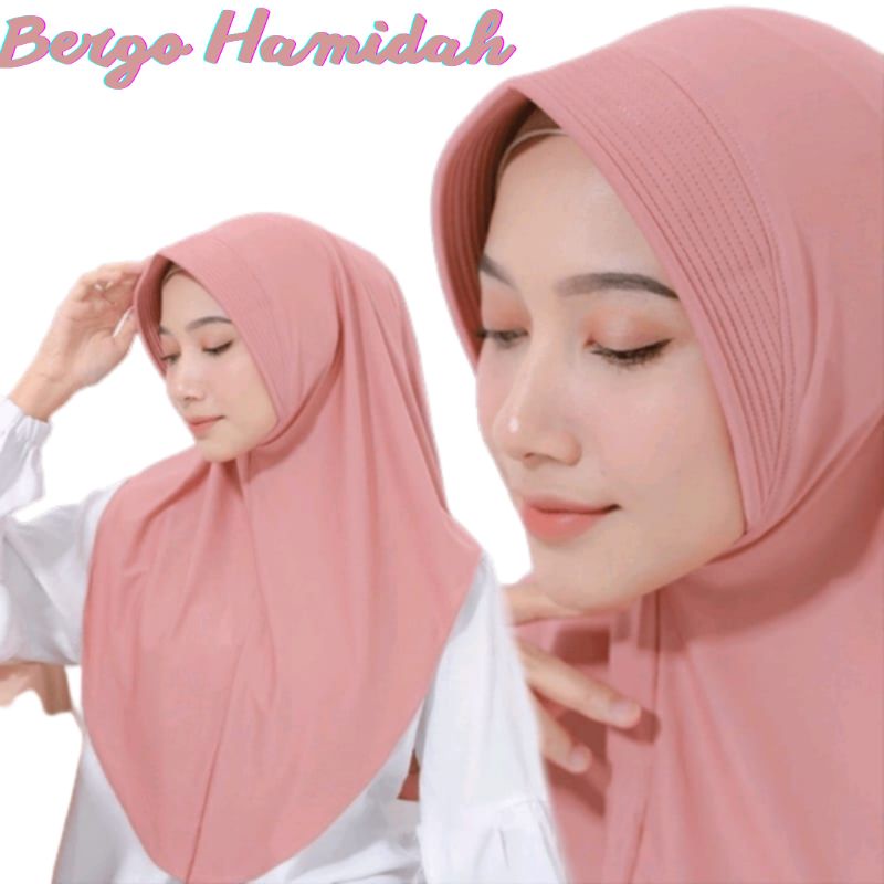 Bergo Hamidah Menutup Dada/Hijab Senam/Hijab Olahraga