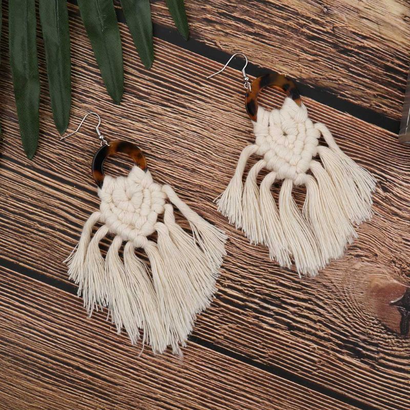 SIY  Fashion Vintage Women Boho Bohemian Earrings Long Tassel Fringe Dangle Earrings