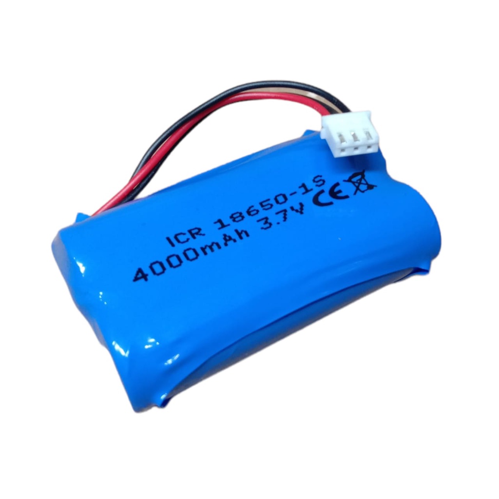 Baterai Speaker Bluethooth/ Baterai RC &amp; Elektronik Lainnya 2x 18650 -1S 4000mAh 3.7V Protektor BMS 6A Koneltor JST 3 PIN PUTIH